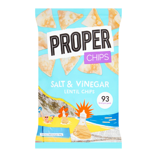 PROPERCHIPS SALT & VINEGAR LENTIL CHIPS 20G