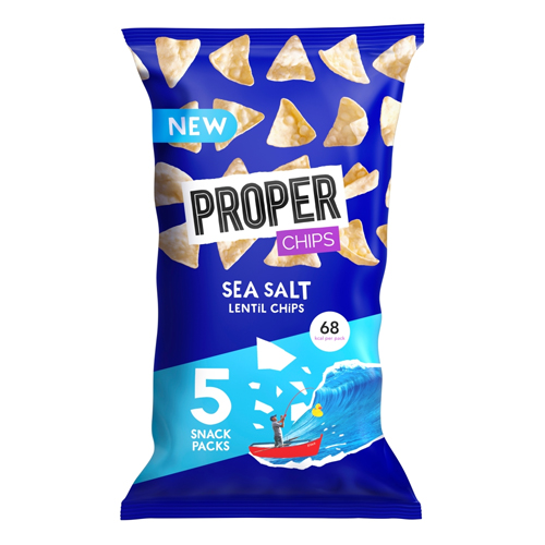 PROPER CHIPS SEA SALT LENTIL CHIPS 5 X 14G (70G)