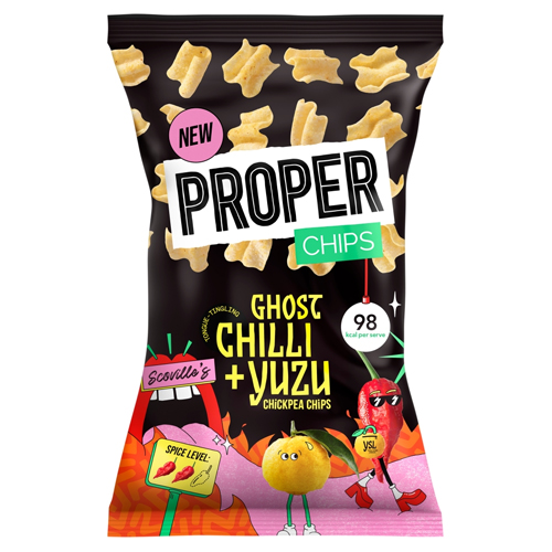 PROPER CHIPS GHOST CHILLI + YUZU CHICKPEA CHIPS 85G