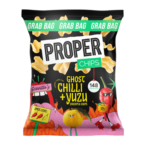 PROPER CHIPS GHOST CHILLI + YUZU CHICKPEA CHIPS 30G