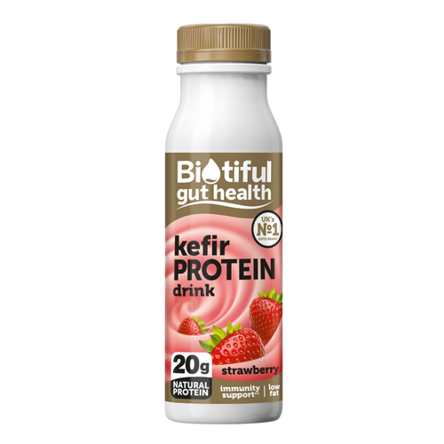 BIOTIFUL GUT HEALTH KEFIR STRAWBERRY HIGH PROTEIN DRINK 330ML