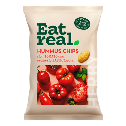 EAT REAL TOMATO & BASIL HUMMUS CHIPS SHARING 110G