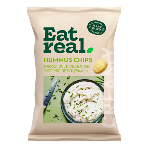 EAT REAL SOUR CREAM & CHIVE HUMMUS CHIPS SHARING 110G
