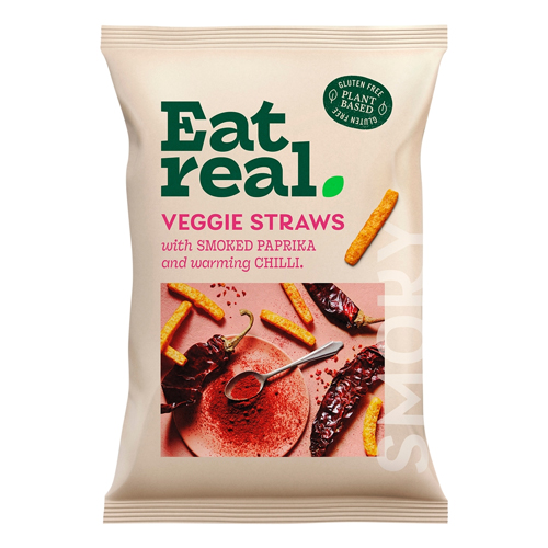 EAT REAL VEGGIE STRAWS WITH SMOKED PAPRIKA AND WARMING CHILLI 110G