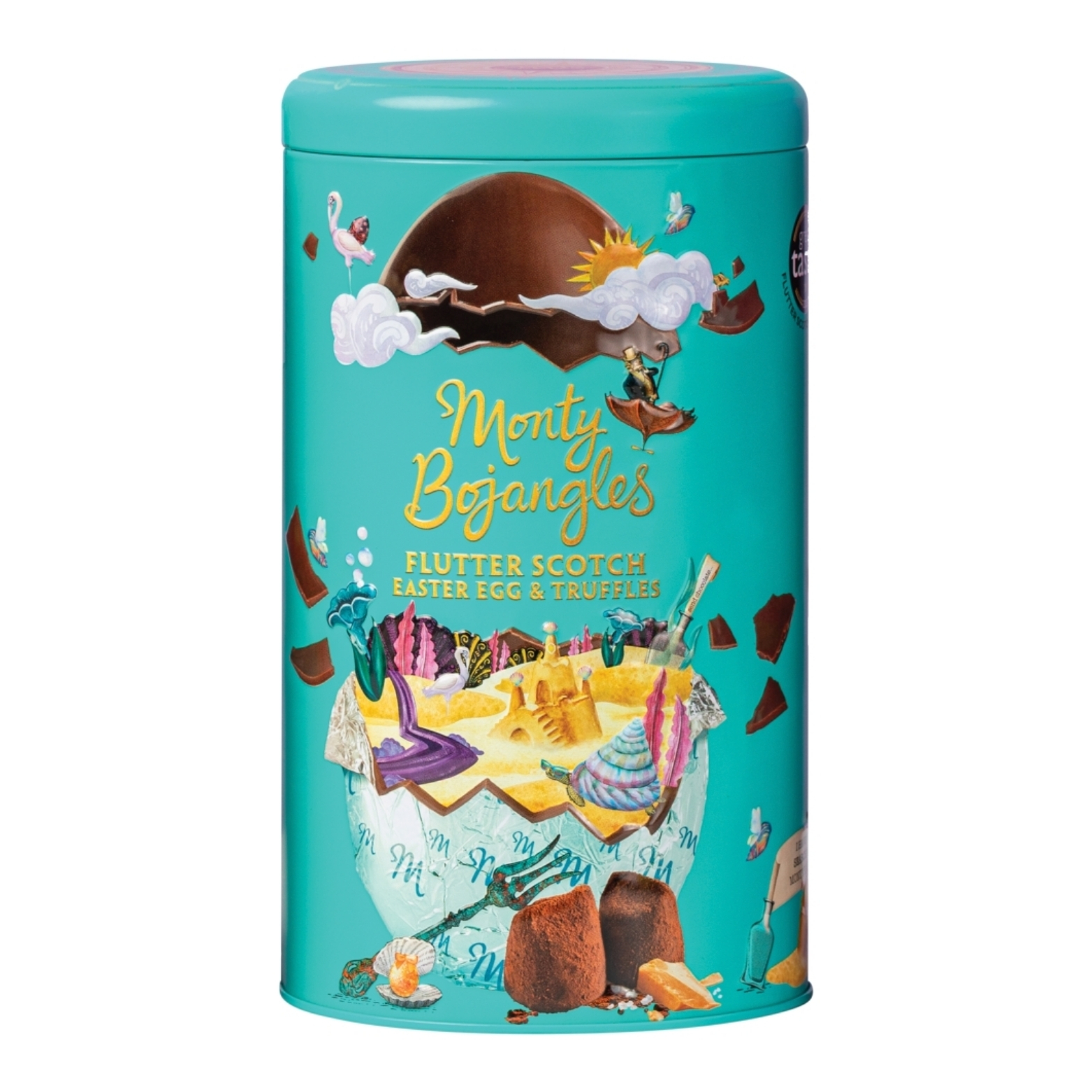 MONTY BOJANGLES MILK EASTER EGG & FLUTTER SCOTCH TRUFFLES GIFT TIN 175G