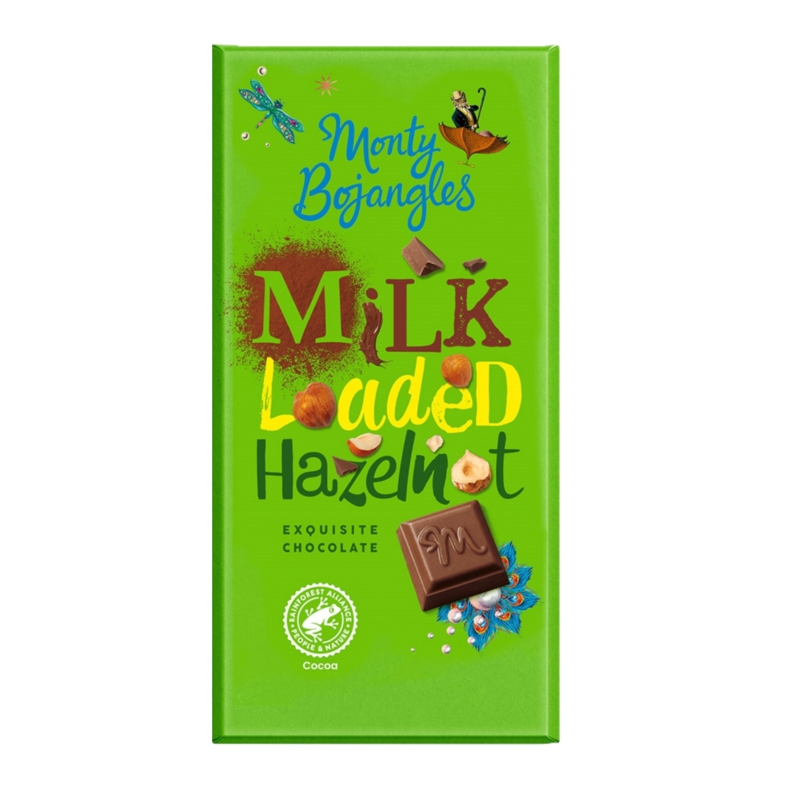 MONTY BOJANGLES MILK LOADED HAZELNUT CHOCOLATE BAR 150G