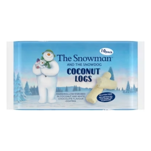 SNOWMAN & SNOWDOG COCONUT LOGS WIGIG 10S-XMAS