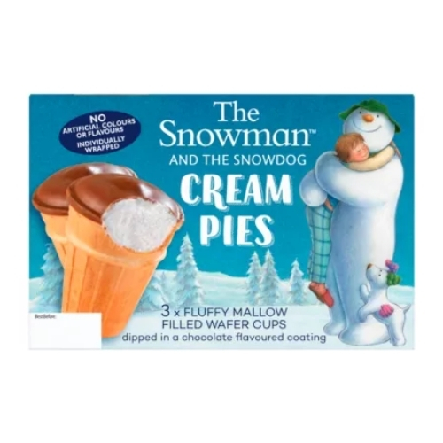 SNOWMAN & SNOWDOG CREAM PIES 3S-XMAS