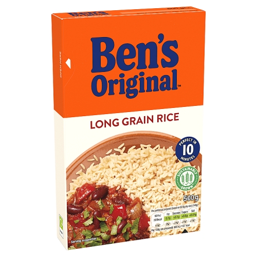 BEN'S ORIGINAL LONG GRAIN RICE 6X 500G