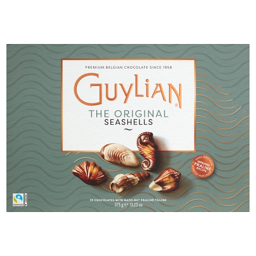 GUYLIAN 33 THE ORIGINAL SEASHELLS CHOCOLATES WITH HAZELNUT PRALINE FILLING 375G-XMAS