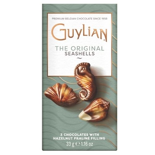 GUYLIAN THE ORIGINAL SEASHELLS 3 CHOCOLATES WITH HAZELNUT PRALINE FILLING 33G-XMAS