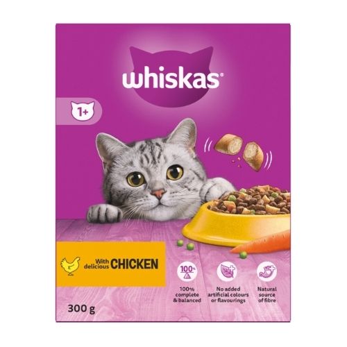 WHISKAS 1+ CAT COMPLETE DRY WITH CHICKEN 300G