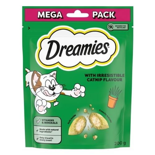 DREAMIES CAT TREAT BISCUITS WITH CATNIP FLAVOUR 200G