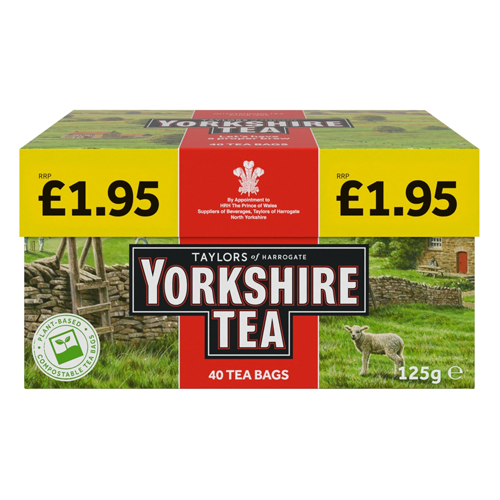 TAYLORS YORKSHIRE TEA 40 TEA BAGS PMP £1.95 250G