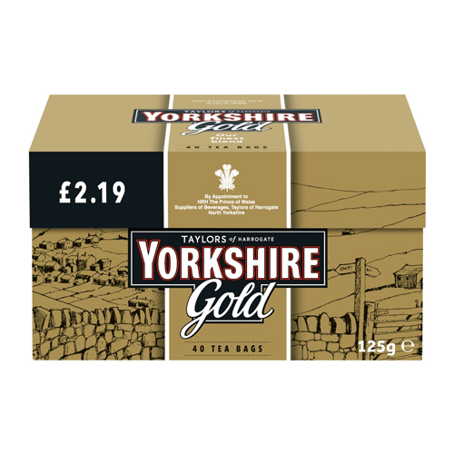 TAYLORS YORKSHIRE GOLD 40S TEA BAGS PMP £2.19 125G