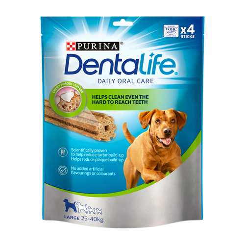 DENTALIFE LARGE DOG DENTAL CHEWS 4 STICK 142G