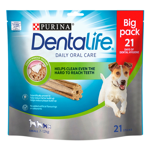 DENTALIFE SMALL DOG TREAT DENTAL CHEW 21 STICKS 345G