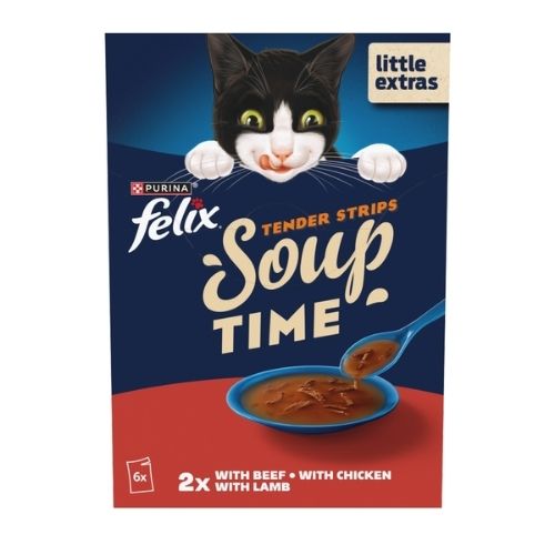 FELIX SOUP STRIPS MIXED FARM SELECTION POUCHES 6PK 48G