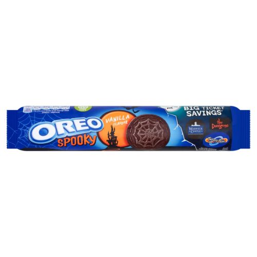 OREO SPOOKY COCOA SANDWICH COOKIES WITH VANILLA FLAVOUR FILLING 154G-XMAS