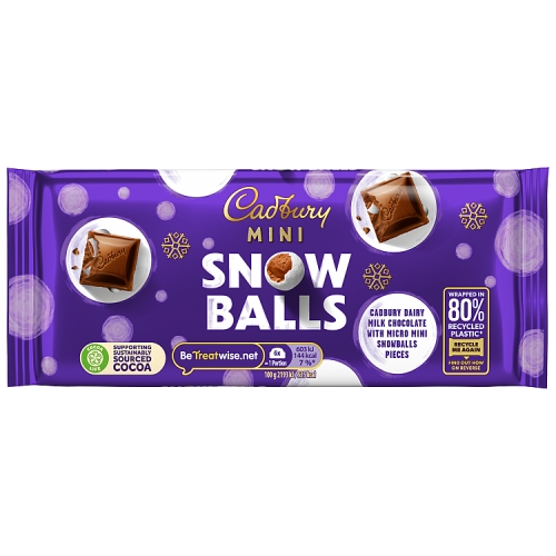 CADBURY MINI SNOWBALLS TABLET 110G-XMAS