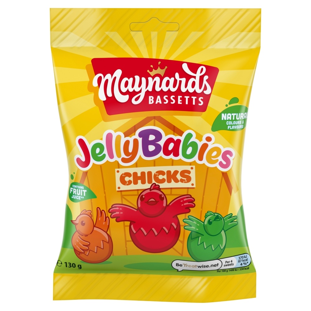 MAYNARDS BASSETTS JELLY BABIES CHICKS 130G-EASTER