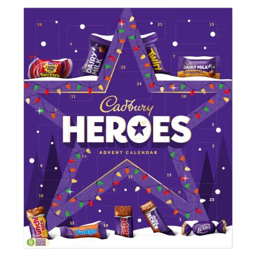 CADBURY HEROES ADVENT CALENDAR 230G-XMAS