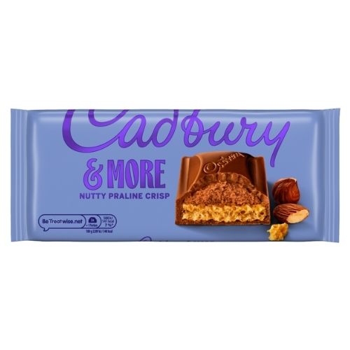CADBURY DAIRY MILK & MORE PRALINE CRISP BLOCK 180G