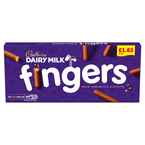 CADBURY DAIRY MILK FINGERS PMP £1.65 114G