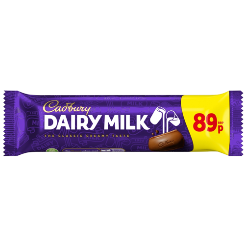 CADBURY DAIRY MILK CHOCOLATE BAR PMP 89P 45G