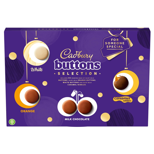 CADBURY DAIRY MILK BUTTONS CHOCOLATE BOX 340G-XMAS