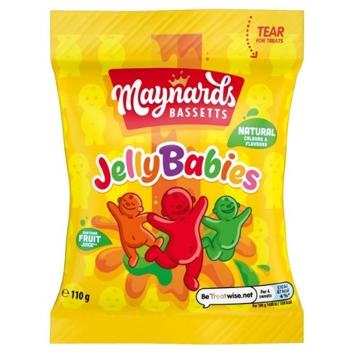 MAYNARDS BASSETTS JELLY BABIES SWEETS BAG 110G