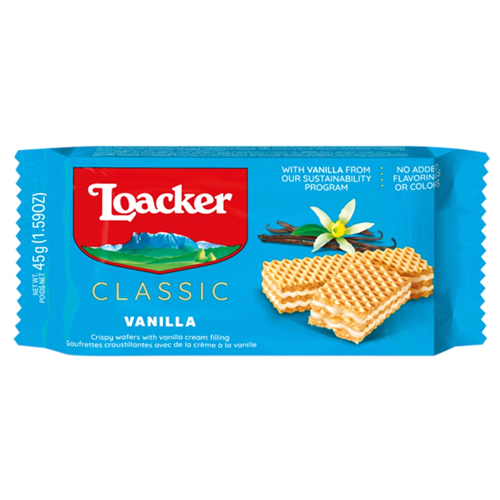LOACKER VANILLA WAFERS 45G