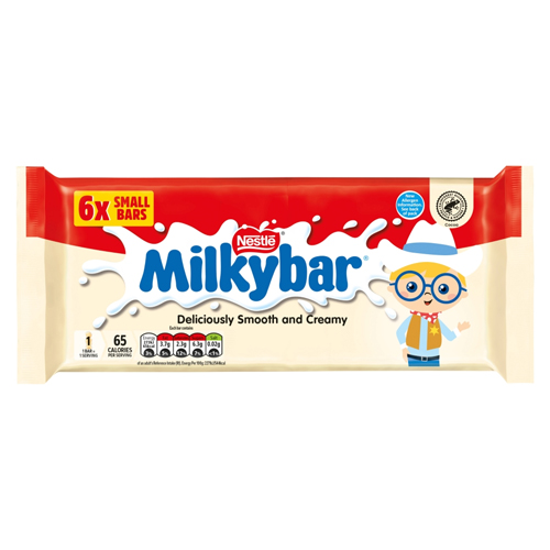 MILKYBAR KID WHITE CHOCOLATE BAR 6PK 72G