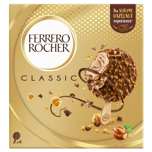 FERRERO ROCHER HAZLENUT ICE CREAM 4PK