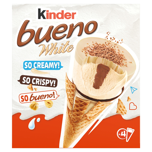 KINDER BUENO WHITE CONE 4X90ML