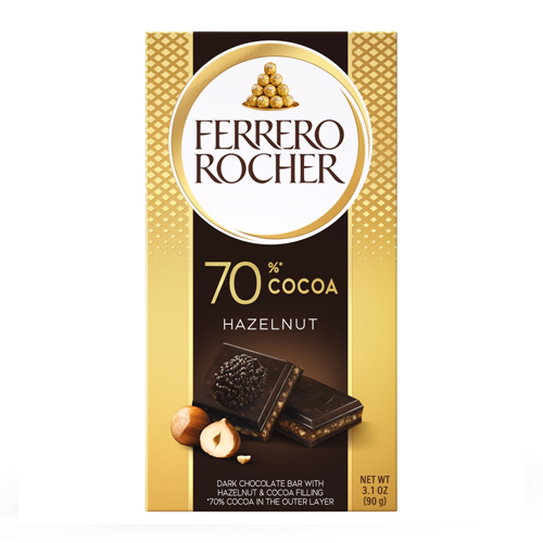 FERRERO ROCHER DARK 70% CHOCOLATE BAR 90G