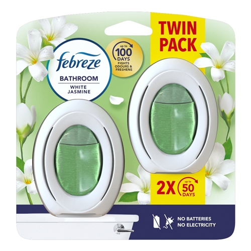 FEBREZE BATHROOM AIR FRESHENER WHITE JASMINE 2PK 7.5ML