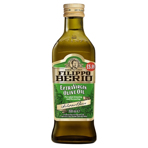 FILIPPO BERIO EXTRA VIRGIN OLIVE OIL  £5.99 PMP 500ML