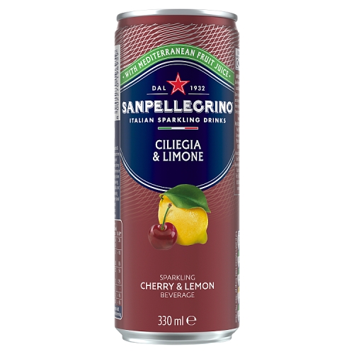 SAN PELLEGRINO CHERRY & LEMON CAN 330ML