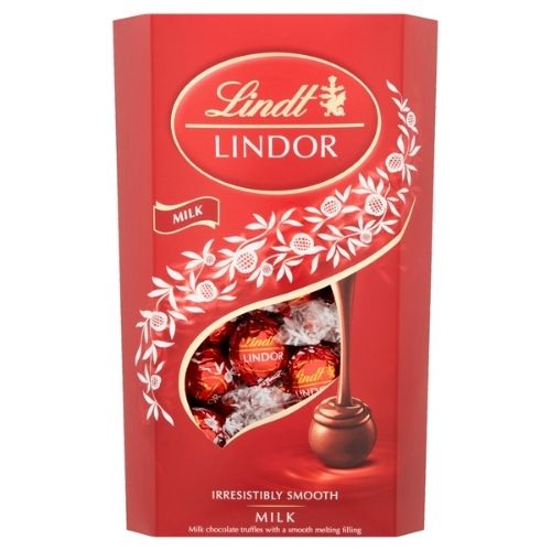 LINDT LINDOR MILK CHOCOLATE TRUFFLES 600G-XMAS