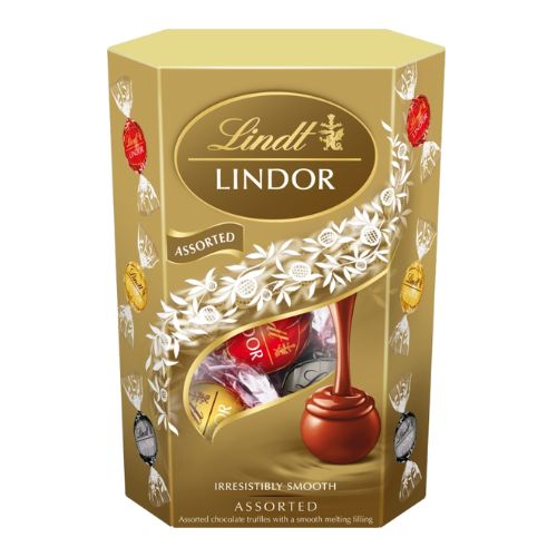 LINDT LINDOR ASSORTED CHOCOLATE TRUFFLES BOX 137G
