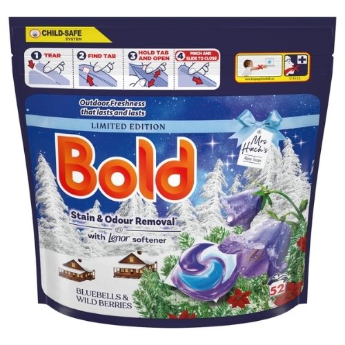 BOLD PODS WASHING CAPSULES BLUEBELLS & WILD BERRIES 52S