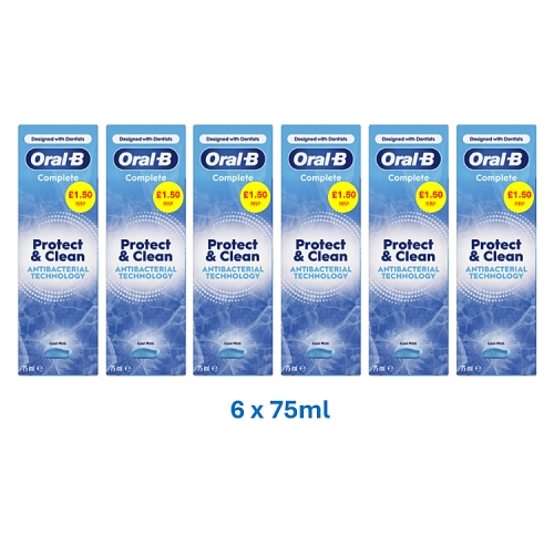 ORAL-B PROTECTION & CLEAN TOOTHPASTE PMP £1.50 75ML