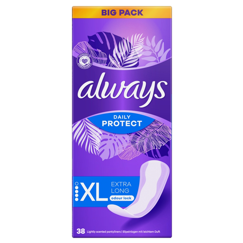 ALWAYS DAILY PROTECT EXTRA LONG PANTY LINERS 38S