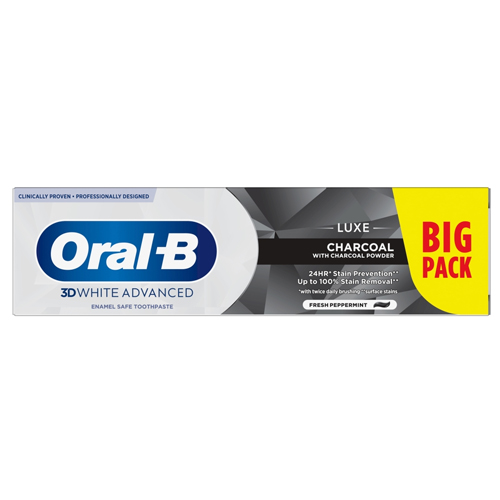 ORAL-B 3D WHITE TOOTHPASTE LUX CHARCOAL 100ML