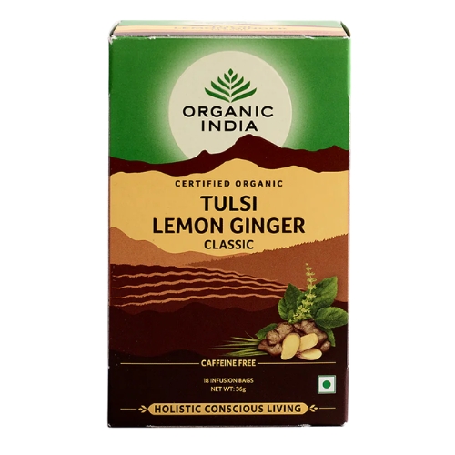ORGANIC INDIA TULSI LEMON GINGER CLASSIC 18S