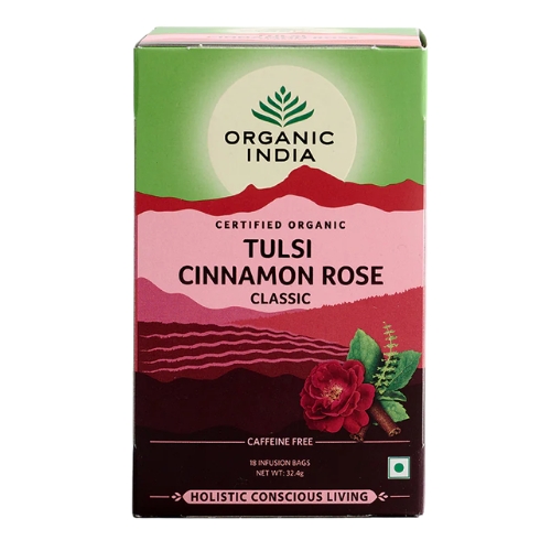 ORGANIC INDIA TULSI CINNAMON ROSE  CLASSIC 18S