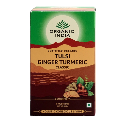 ORGANIC INDIA TULSI GINGER TURMERIC CLASSIC18S