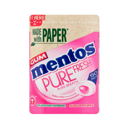 MENTOS PURE FRESH PAPER BOTTLE BUBBLEFRESH * 100G