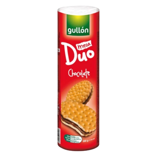GULLON MEGA DUO CHOCOLATE SANDWICH BISCUITS 500G